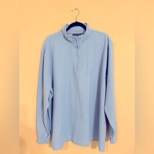 Men’s XXL Jos A Bank Half Zip Pullover, light blue